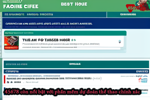45678 còn nổi bật với phần mềm dự đoán thể thao chính xác