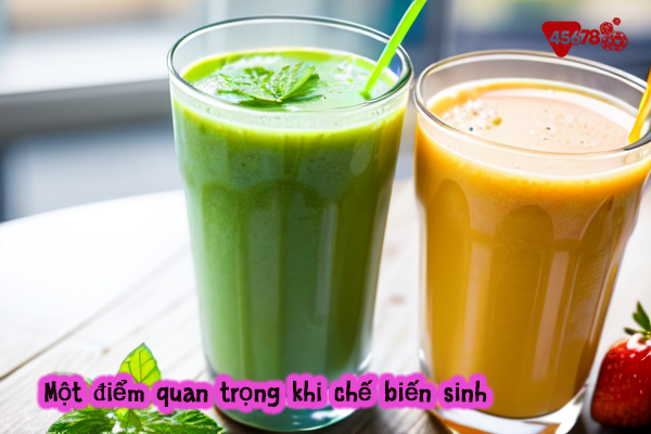 Một điểm quan trọng khi chế biến sinh